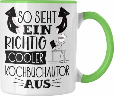Produktbild von Trendation - So Sieht Ein Richtig Cooler Kochbuchautor Aus Geschenk Tasse Lustiger Spruch Geschenkidee (Grün)