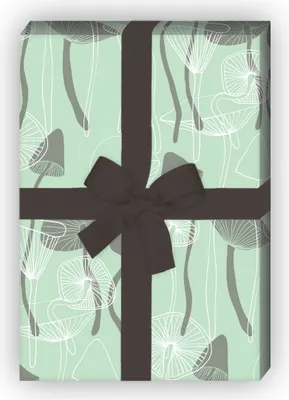 Produktbild von Kult Vintage Geschenkpapier mit Retro Pilzen, mint - G11620, 32 x 48cm