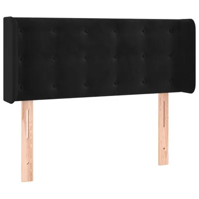 Produktbild von vidaXL Kopfteil mit Ohren Schwarz 83x16x78/88 cm Samt