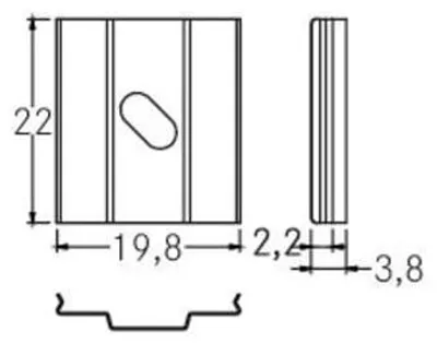 Produktbild von Brumberg 53020000, Aluminium, 22 mm, 3 g, 3,8 mm