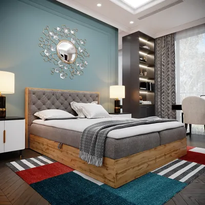 Produktbild von Postel s pružinovou skříní LOFT 3 - Ideální postel do vaší ložnice. postel 160x200 cm s matrací Bonell, s postelovým boxem na ložní prádlo a topperem