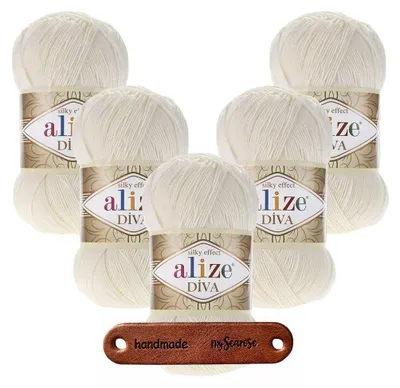 Produktbild von 5 x ALIZE Diva 62 Light Cream mit Label