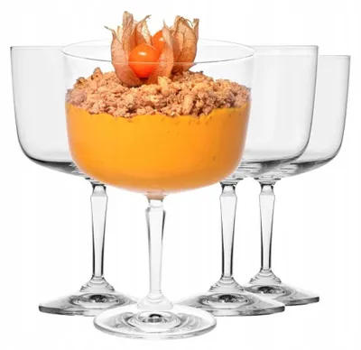 Obrázok produktu pre Sada 4 dezertných misiek Krosno Roma, objem 570 ml, vyrobených z číreho skla