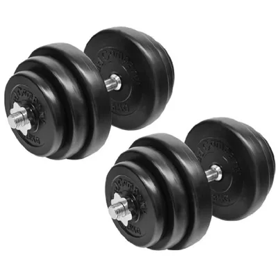 Zdjęcie produktu dla zestaw hantli 40 kg (2x20) z obciążnikami