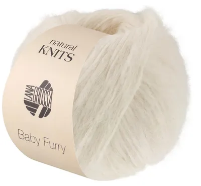 Produktbild von Lana Grossa BABY FURRY 50 g Flauschiges Effektgarn aus Alpaka, Baumwolle & Merino Farbe 016 - Wollweiß