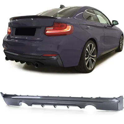 Produktbild von Heckdiffusor Performance Carbon Einzelrohr re+li passend für BMW 2er F22 F23