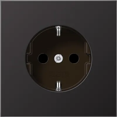 Produktbild von JUNG AL 1520 D - CEE 7/3 - Schwarz - Aluminium - 250 V - 16 A - 70 mm