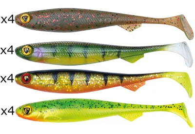 Produktbild von 16 Fox Rage Slick Shad 11cm Gummifische - Angelköder Set
