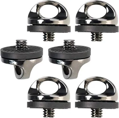 Productafbeelding van Set van 6 metalen schroeven met snelkoppeling van 6 mm voor camerabanden met snelkoppeling.