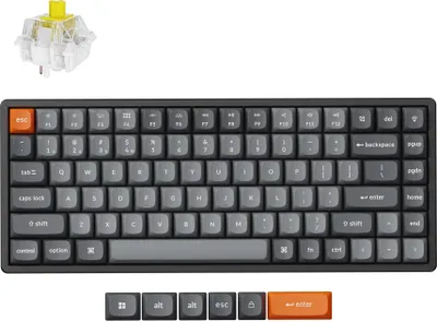 Produktbild von Keychron K2 Max QMK Wireless Mechanical Mechanische Tastatur, Hot Swap, RGB, QWERTY US Layout - Keychron Super Banana - K2M-J4