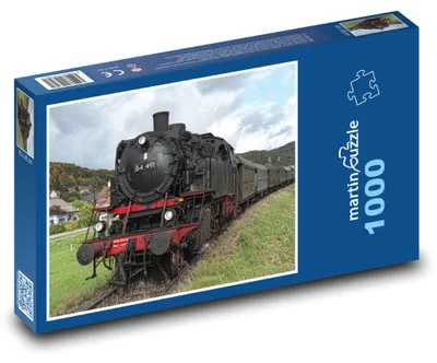 Produktbild von Puzzle 1000 Dampflokomotive - Museumszug - martinpuzzle