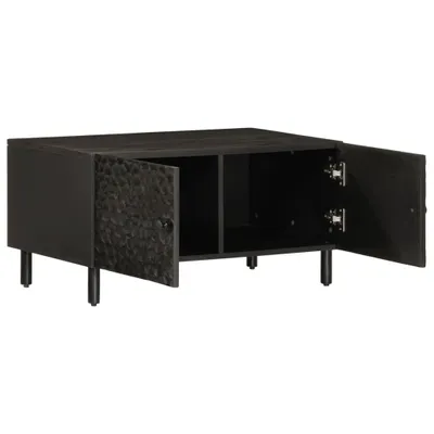Immagine prodotto di Tavolino nero 80x50x40 cm in legno massiccio di mango