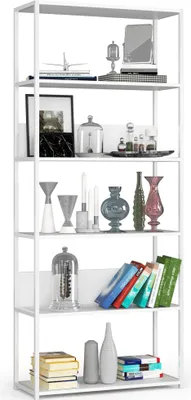 Produktbild von Industrielles Metallbücherregal mit 6 Ablagen im Loft-Stil