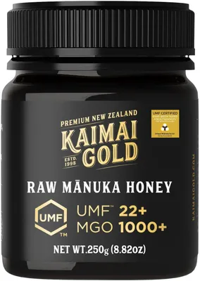 Produktbild von Kaimai Gold MGO 1000+ / UMF 22+ Manuka Honig * 250g Premium Monofloral UMF® Certified Neuseeland ManukaHonig * 800 820 829 830 850 1046 1122 1200