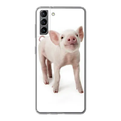 Produktbild von MuchoWow® Handyhülle Schutzhülle Hülle für Samsung Galaxy S21 Plus Schwein - Tiere - Weiß Silikon Softcase Handy Hülle - Handy-Tasche
