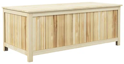 Produktbild von Gartenbank mit Stauraum, 172 l, aus Tannenholz, 120 x 55 x 45 cm, Holzfarbe