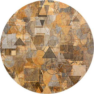 Produktbild von Geometrische Muster – Bodenschutzmatte – Stuhlunterlage – Bürostuhlmatte – Rutschfeste Bodenmatte – Schutzmatte für Hartboden – fi 100 cm