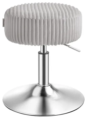 Obrázek produktu pro VASAGLE, kosmetický taburet, výškově nastavitelný, otočný o 360°, potah látkou