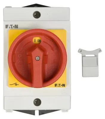 Imagen del producto de EATON T0-3-8342/I1/SVB 207159. Interruptor principal de 20A, montaje en superficie, 6 polos, con función de parada de emergencia