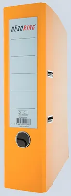 Produktbild von Büroring Ordner, DIN A4, PP, 80 mm, breit, auswechselbares Rückenschild, gelb