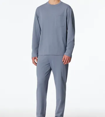 Image de Schiesser pyjama pantalon long modern nightwear blue hommes
