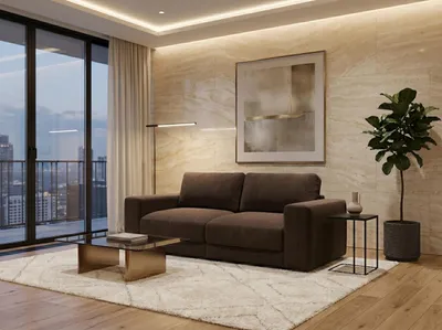 Zdjęcie produktu dla Beżowa sofa dwuosobowa, sofa tapicerowana, sofy do salonu, meble tapicerowane