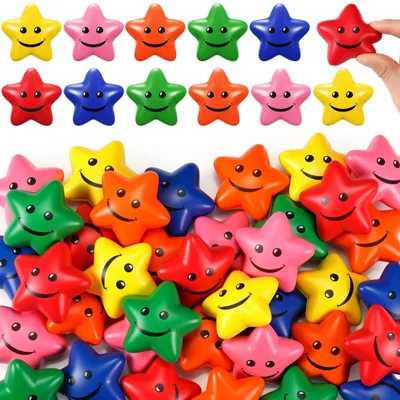 Immagine prodotto di Solidchoice - Palline antistress a forma solida, set da 60 per alleviare lo stress
