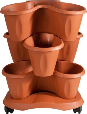 Obrázek produktu pro BAMA Modulární květináč TRIFOGLIO, set 3 ks s miskou na kolečkách