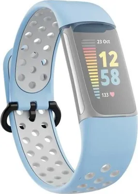 Produktbild von hama Sportarmband für Fitbit Charge 5, in Hellblau