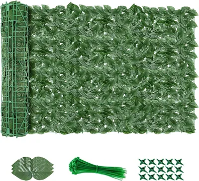 Produktbild von Künstliche Efeu Hecke 100 x 300 cm, Sichtschutz, Süßkartoffelblätter, für Balkon