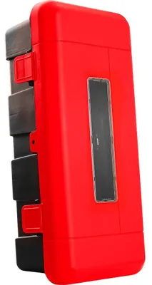 Produktbild von DAKEN REGON Feuerlöscherkasten 6-9kg Rot 715x335x240mm Feuerlöscherbox für LKW Anhänger mit Sichtfenster
