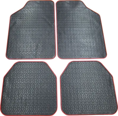 Immagine prodotto di 4x tappetini in gomma tappetini in gomma HIGH EDGE tappeto auto FRONT REAR nero rosso