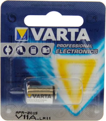 A VARTA battery packaged in a blister pack.