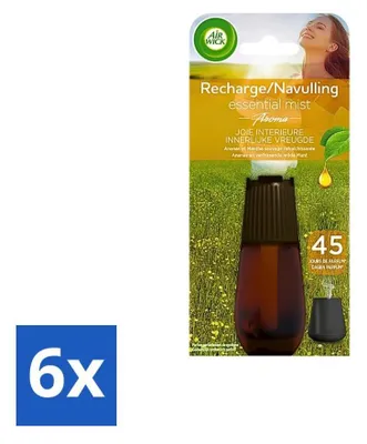 Image de Air Wick Essential Mist – Recharge – Bonheur – Ananas & Menthe sauvage – 20 ml - Pack économique - 6 pièces