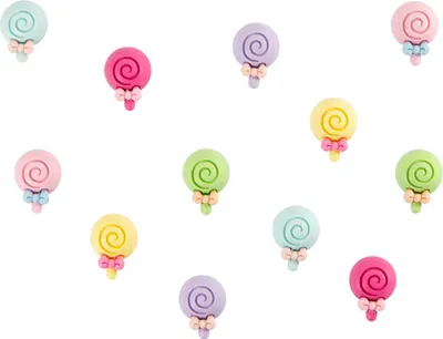 Produktbild von Oblique Unique 12x Lolly Lutscher Konfetti Tischdeko Kindergeburtstag Baby Shower Einschulung - bunt