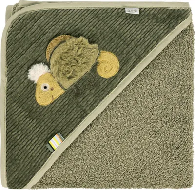 Image de Serviette de bain à capuche Caméléon - Poncho de bain en éponge