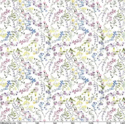 Produktbild von Tischdecke Wachstuch Blumen Weiß Robust Wasserabweisend Oval Breite 140 cm Länge 200 cm