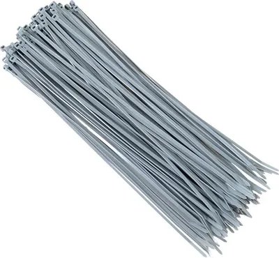 Produktbild von Nylonové káblové pásky 300x3,6 mm, strieborné, 100 ks