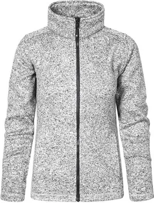 Produktbild von Strick-Fleece Jacke C+ Damen, Grau-Melange, S