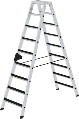 Produktbild von Stufen-Stehleiter beidseitig begehbar mit clip-step 2x9 Stufen