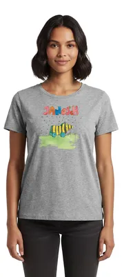 Produktbild von Spreadshirt Janosch Tigerente Schriftzug Frauen Premium T-Shirt, 4XL, Grau meliert