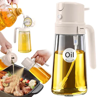 Ölsprayflasche 2-in-1, 470 ml, nachfüllbar, weiß