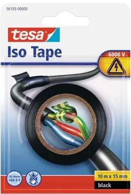 Produktbild von Isolierband 15mmx10m schwarz Packung mit 12 Stück