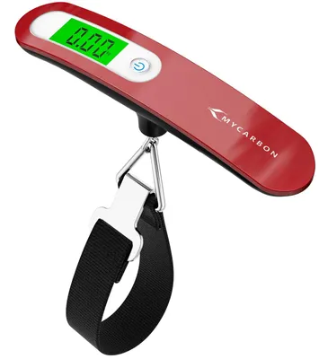 Immagine prodotto di Bilancia digitale portatile per valigie, con portata fino a 50 kg, funzione di tara e display LCD