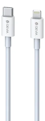 Image de Câble Devia Smart PD USB-C - Lightning 3 A 20 W - 1 m - blanc