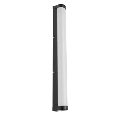Produktbild von LEDVANCE ORBIS Tube Spiegel-/Wandleuchte mit LED, gefrostetes Glas/schwarz, 12W, 1100lm, dimmbar, 3000/4000K über Wandschalter einstellbar, 60cm Durchmesser, IP44 Schutz vor Fremdkörpern/Spritzwasser