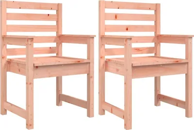 Zdjęcie produktu dla vidaXL Krzesła ogrodowe 2 szt. 60x48x91 cm lite drewno daglezja zielona