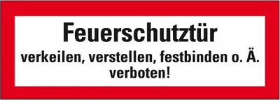 Produktbild von Dreifke® Aufkleber I Feuerwehr:Feuerschutztür verkeilen, verstellen … verbote...