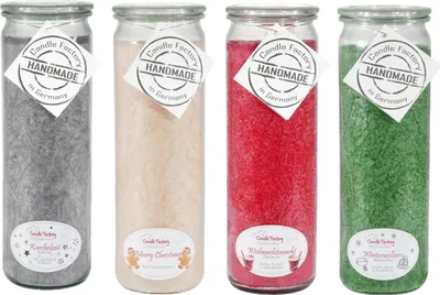 Zdjęcie produktu dla Zestaw świec Candle Factory Wintertime 4x Duża świeca zapachowa Jumbo Świeca dekoracyjna