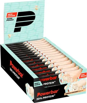 Produktbild von Powerbar Protein Plus Bar 30% (15x55g) Vanilla Coconut - Riegel - Protein-Riegel